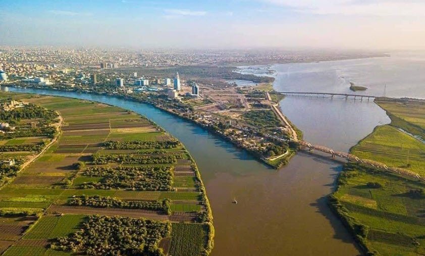 Confluence of the Blue and White Nile, Khartoum, Sudan